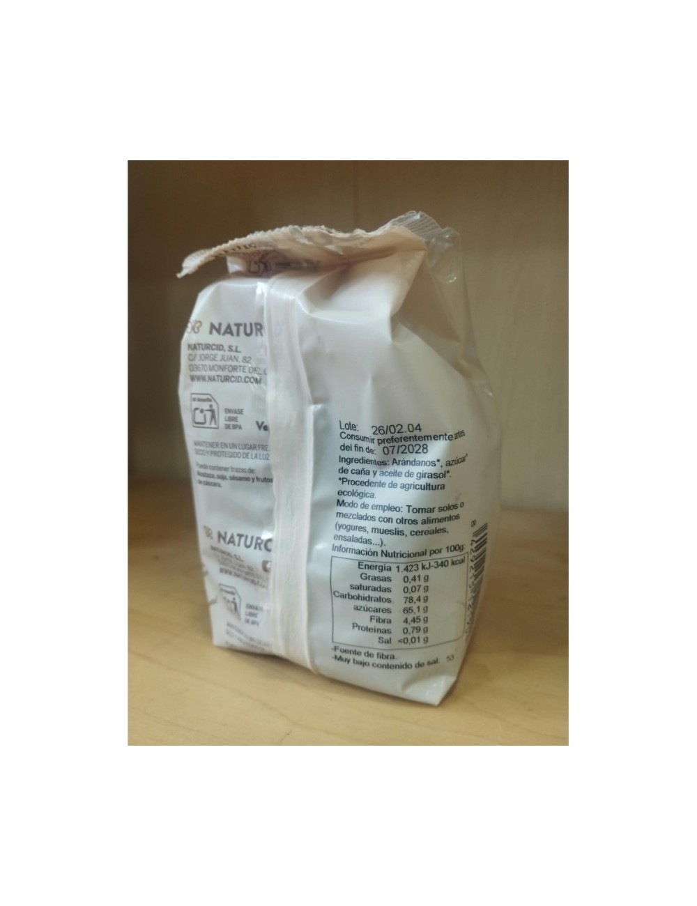 ARANDANO ROJO 175 GR NATURCID