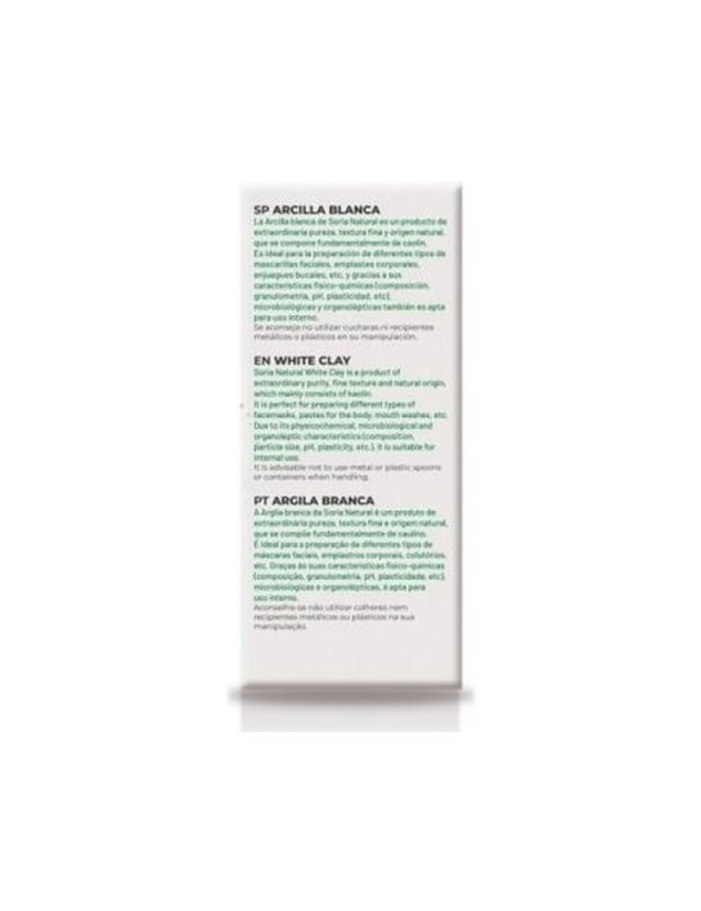 ARCILLA BLANCA 250 GR SORIA NATURAL