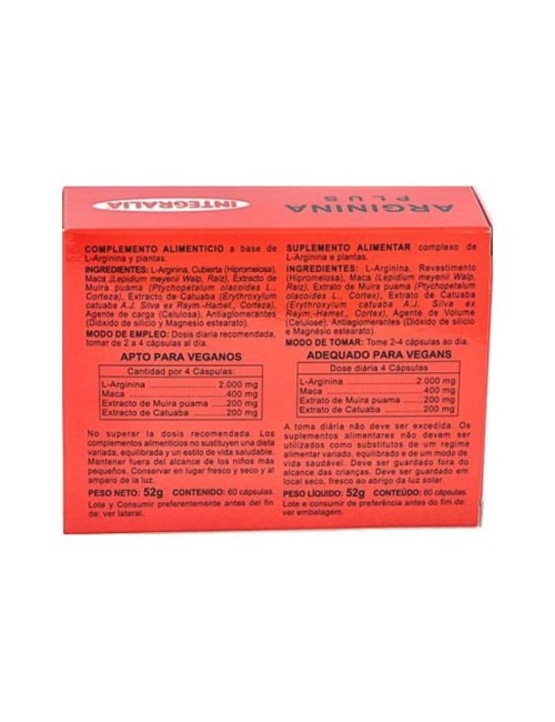 ARGININA PLUS 60 CAP INTEGRALIA