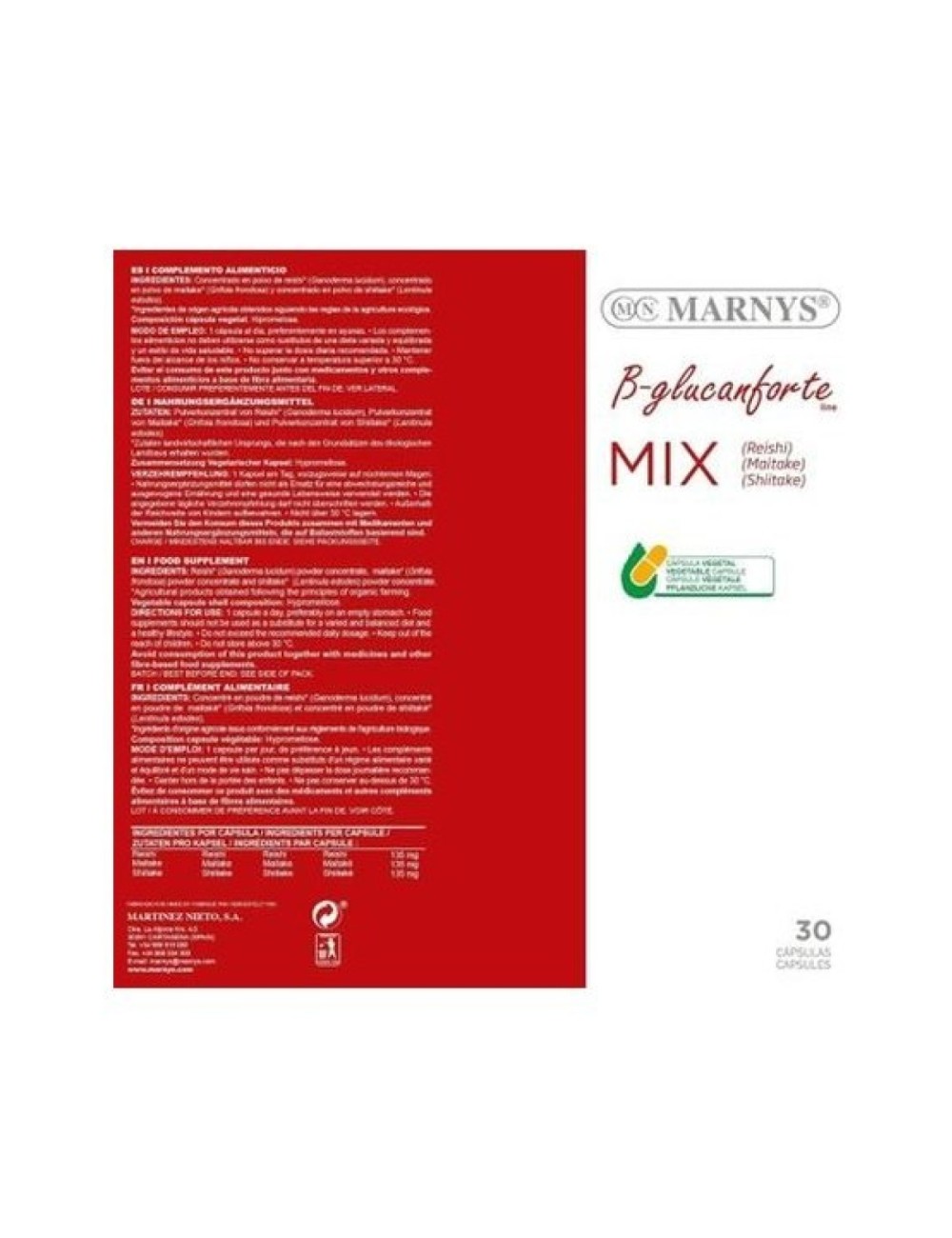 B-GLUCANFORTE MIX 30 CAP MARNYS