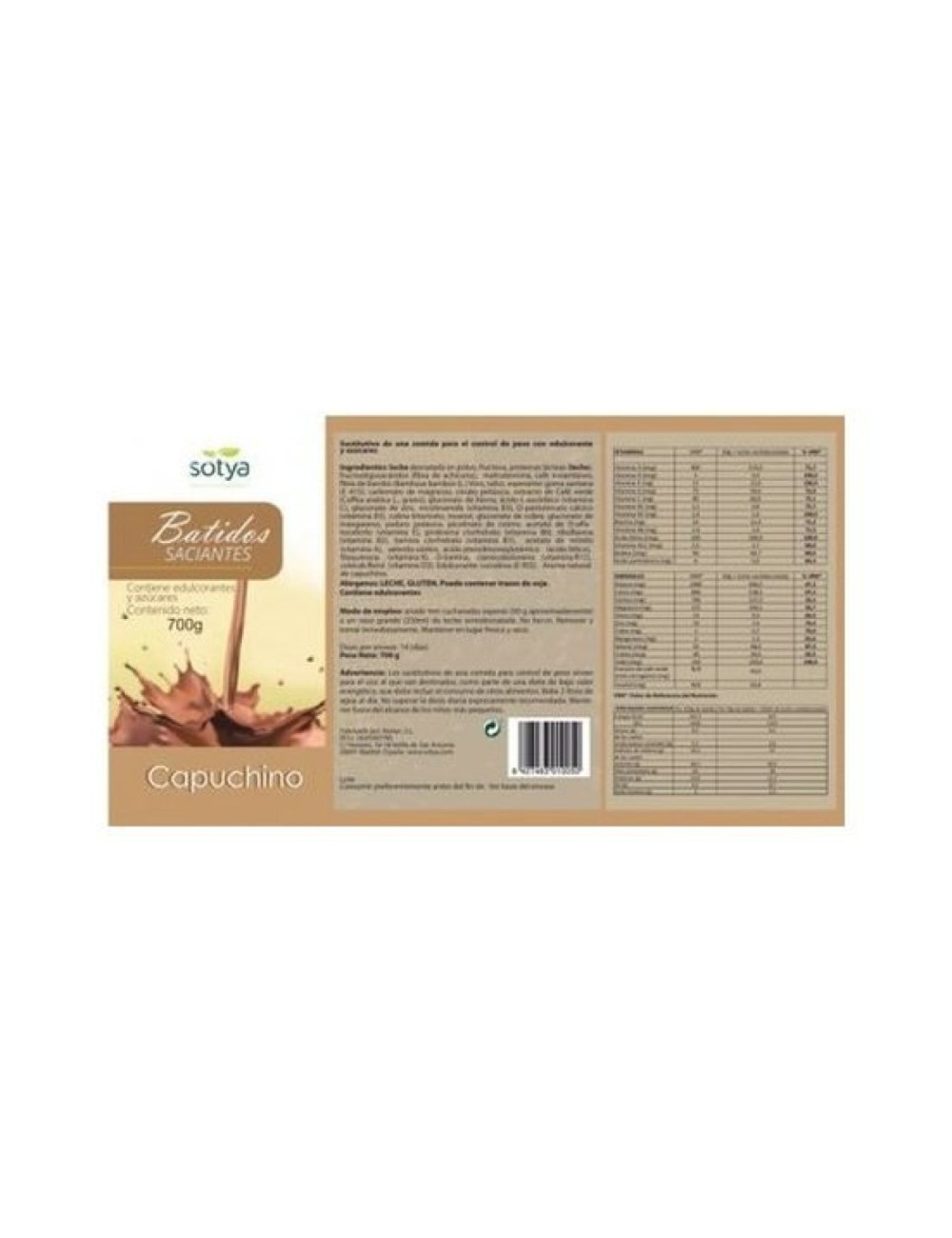 Batido Saciante Capuchino 700gr.