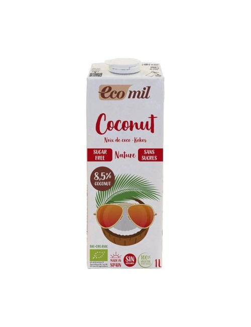 BEBIDA DE COCO SIN AZÚCAR ECOMIL 1 LITRO