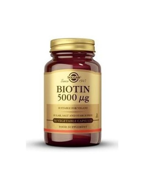 BIOTINA 5000 UG 100 CAPSULAS SOLGAR