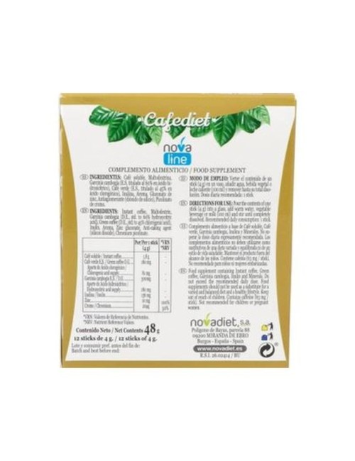 CAFEDIET 12 STICKS NOVADIET