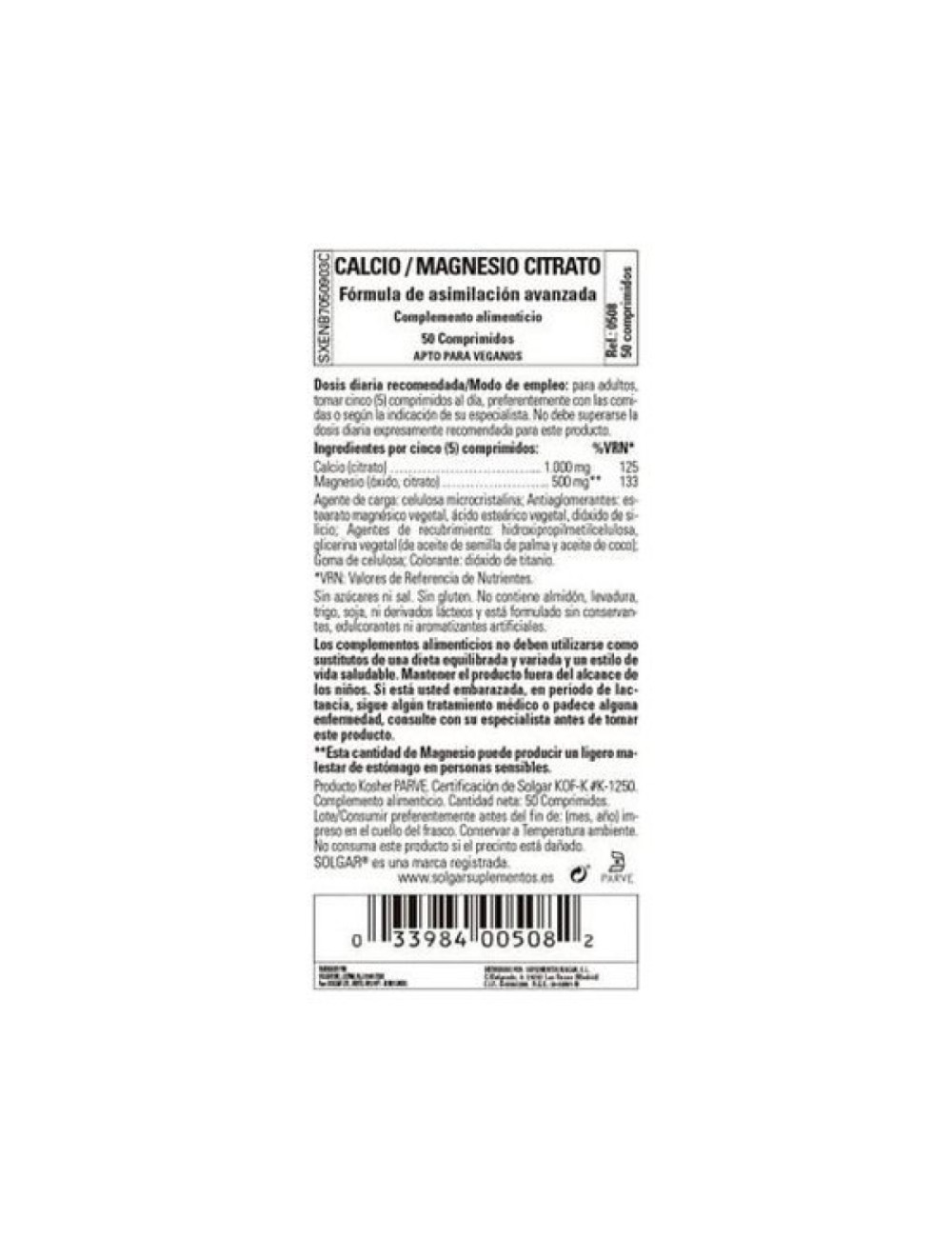 CALCIO - MAGNESIO CITRATO 900 MG 50 TAB
