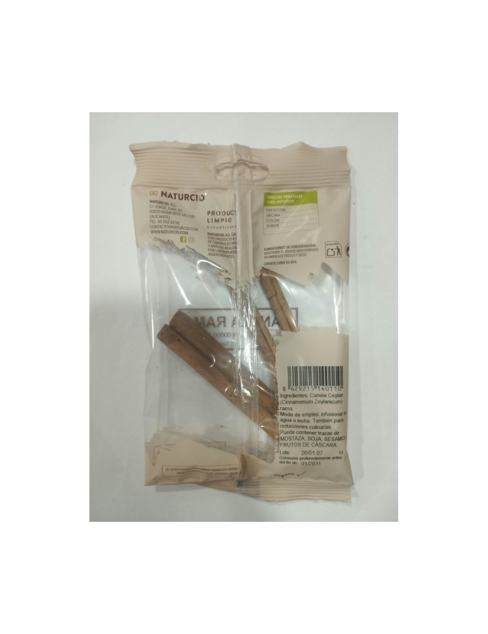 NATURCID CANELA RAMA CEYLAN 4 UNDS