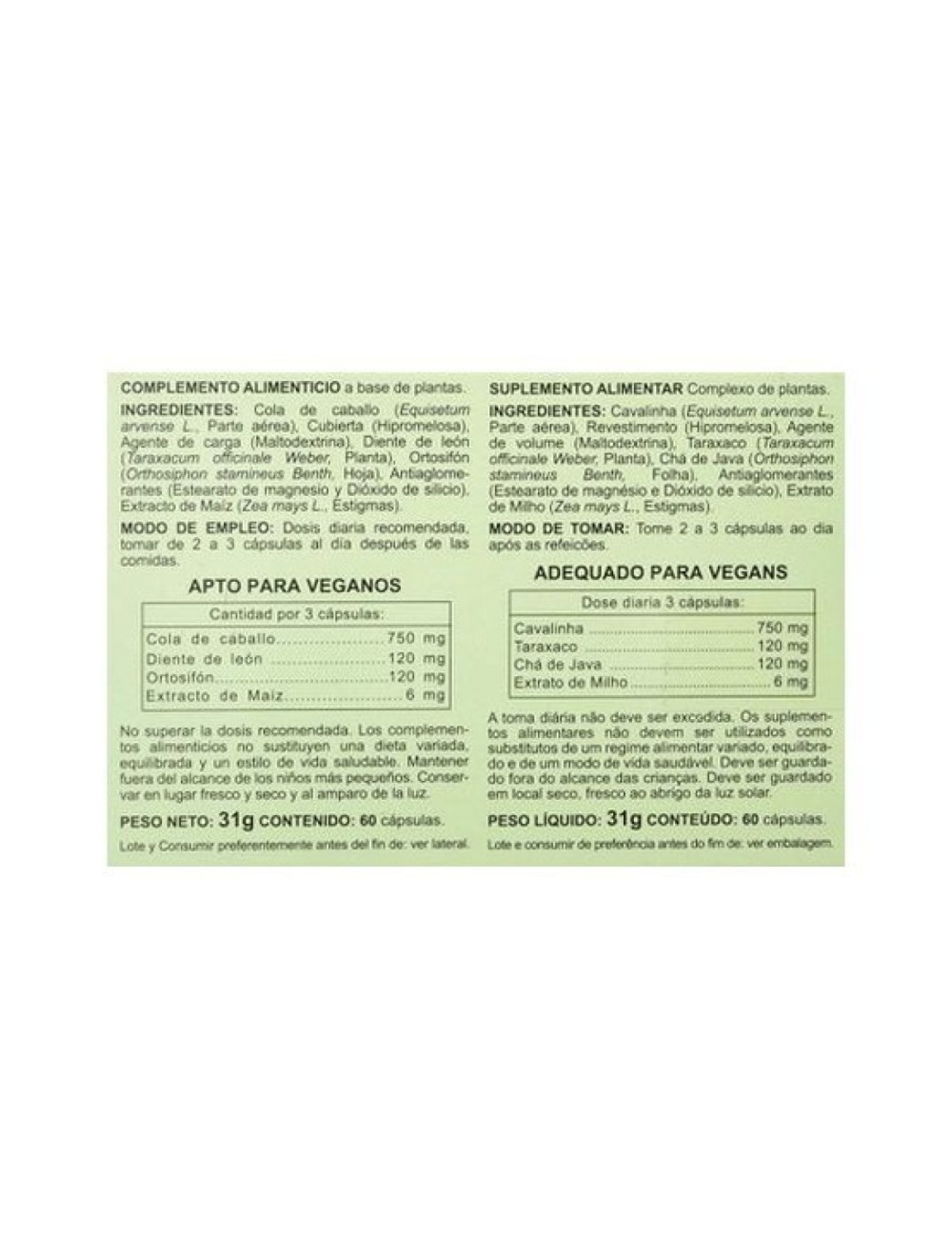 COLA DE CABALLO PLUS 60 CAP