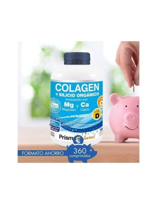 COLAGEN MARINO + SILICIO ORGÁNICO 360 CAPSULAS PRISMA NATURAL