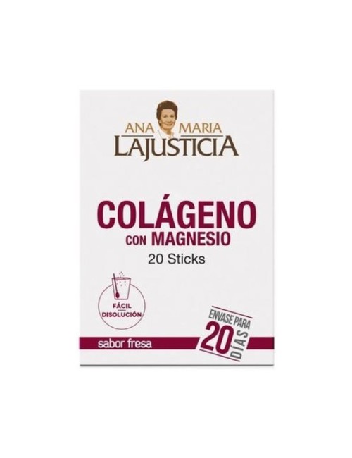 COLÁGENO CON MAGNESIO SABOR FRESA 20 STICKS ANA MARÍA LAJUSTICIA