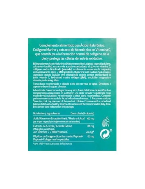 COLAGENOVA HIALURONIC + COLÁGENO 30 CAP