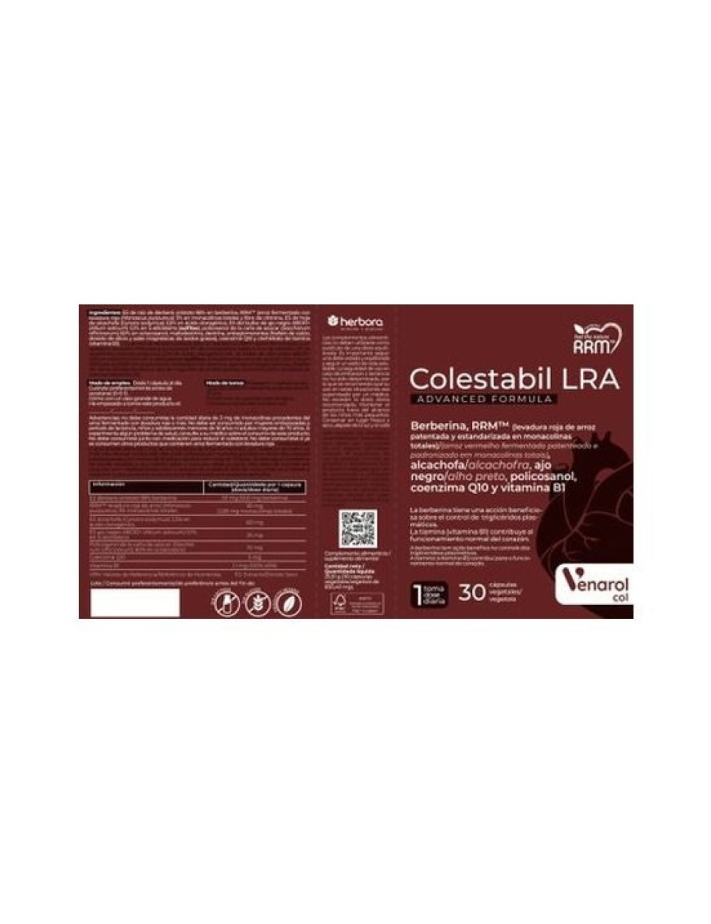 COLESTABIL LRA 30 CÁPSULAS HERBORA