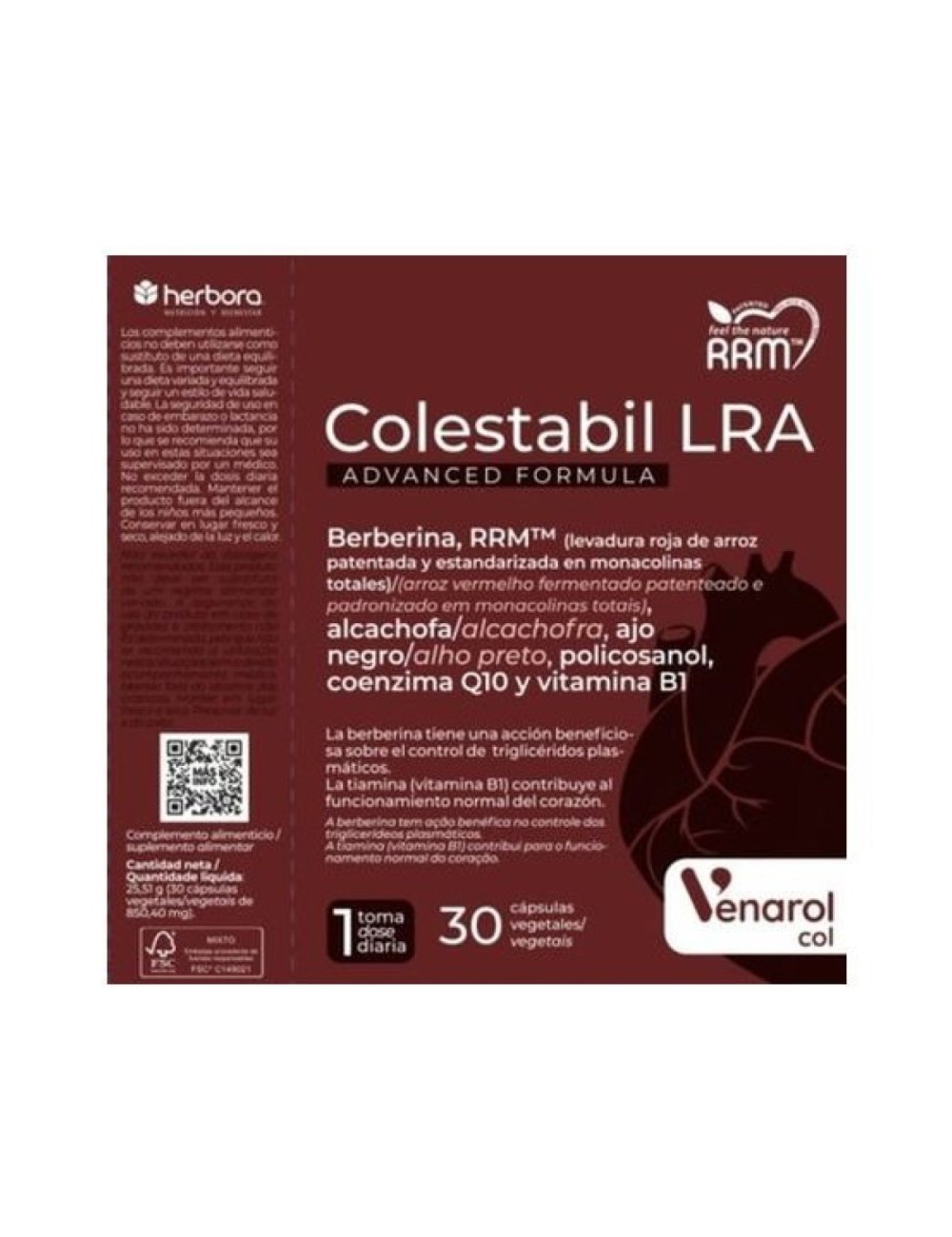 COLESTABIL LRA 30 CÁPSULAS HERBORA