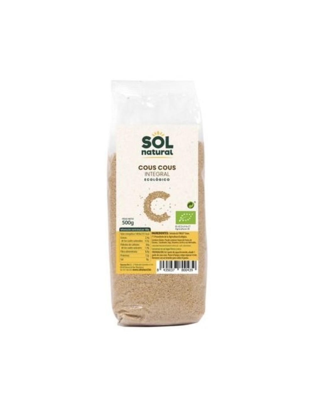 COUS COUS INTEGRAL BIO 500 ML SOL NATURAL