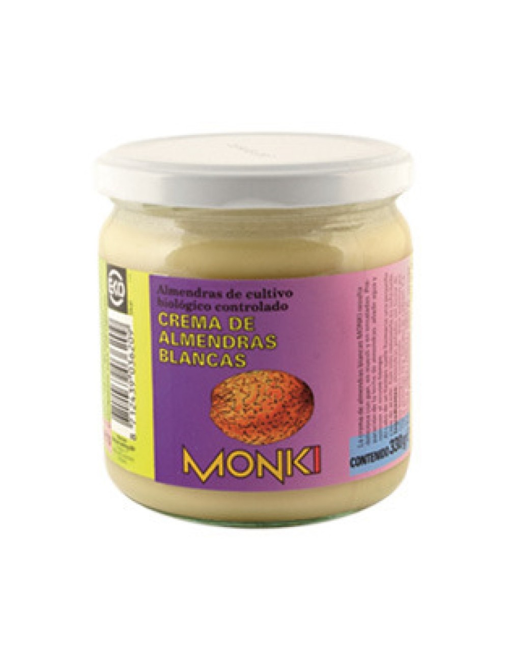 CREMA DE ALMENDRA BLANCA MONKI 330G BIO