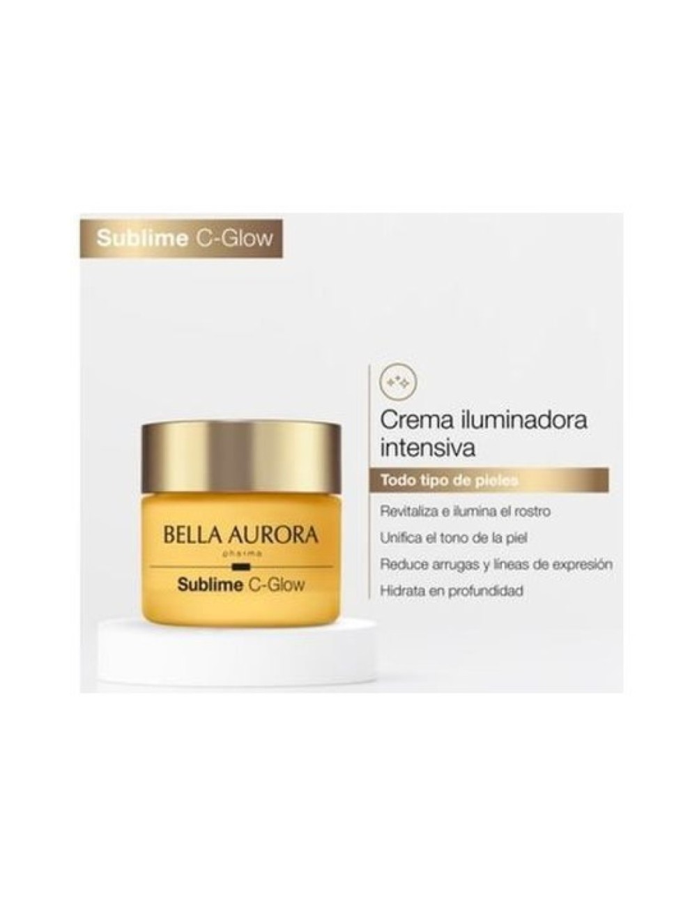 CREMA ILUMINADORA ANTIEDAD SUBLIME C-GLOW 50 ML BELLA AURORA