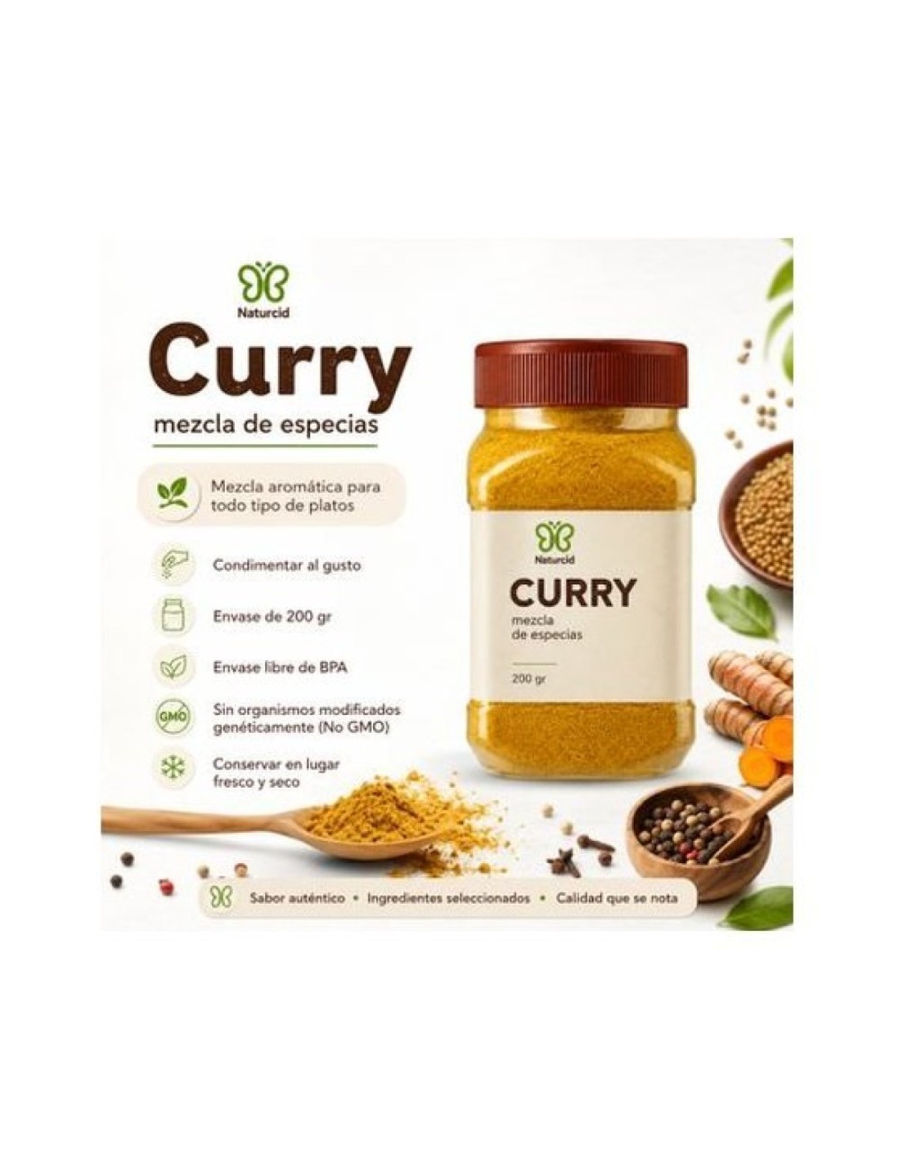 CURRY MOLIDO 200 GR