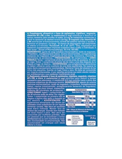 EPAPLUS SLEEPCARE MELATONINA RETARD CON TRIPTÓFANO 60 COMP PEROXFARMA