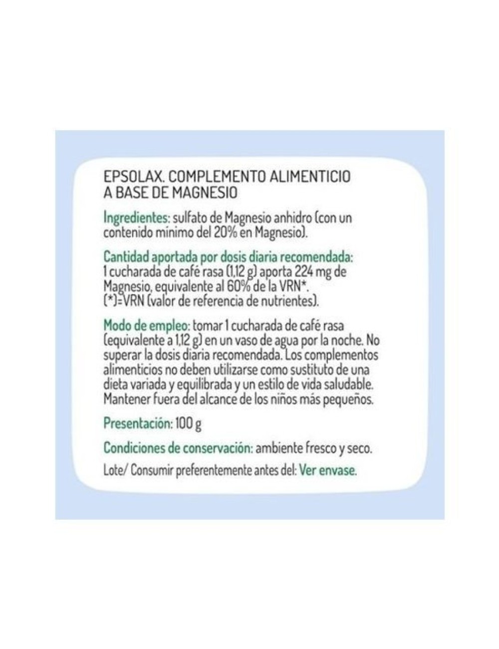 EPSO LAX (SALES EPSON) 100 GR