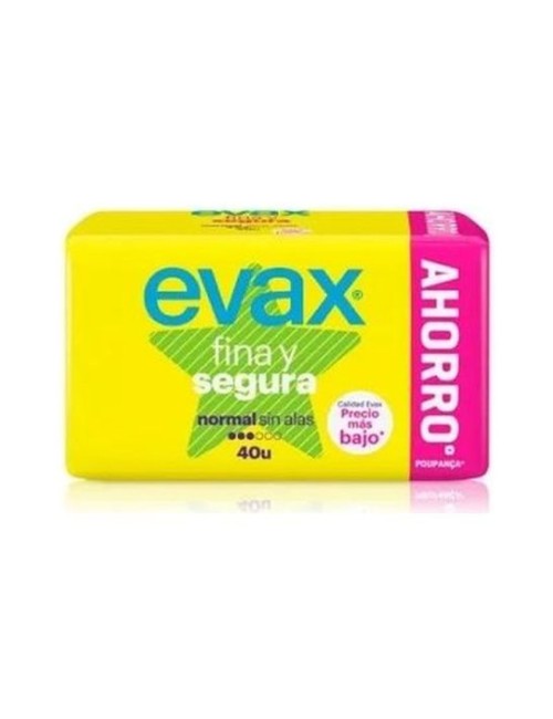 EVAX COMPRESAS FINA Y SEGURA NORMAL SIN ALAS 40 UNDS