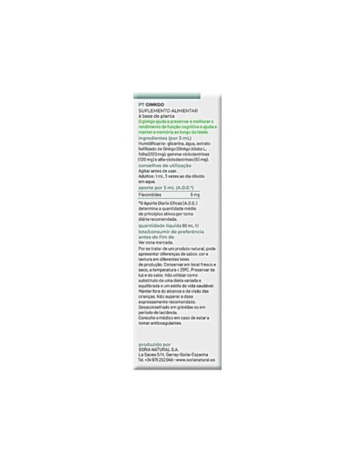 EXTRACTO GINKGO BILOBA 50 ML SORIA NATURAL