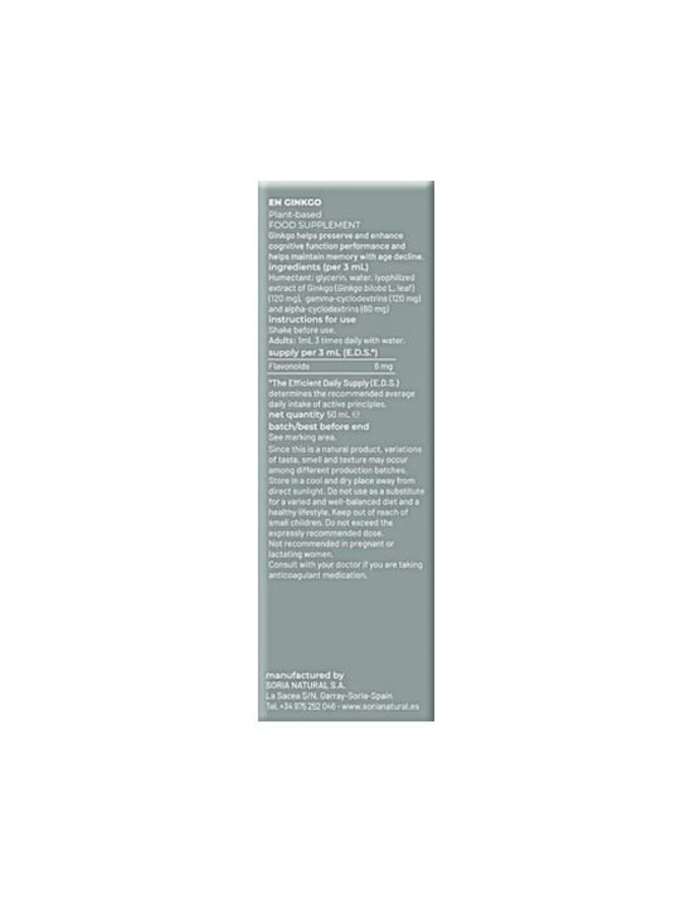 EXTRACTO GINKGO BILOBA 50 ML SORIA NATURAL