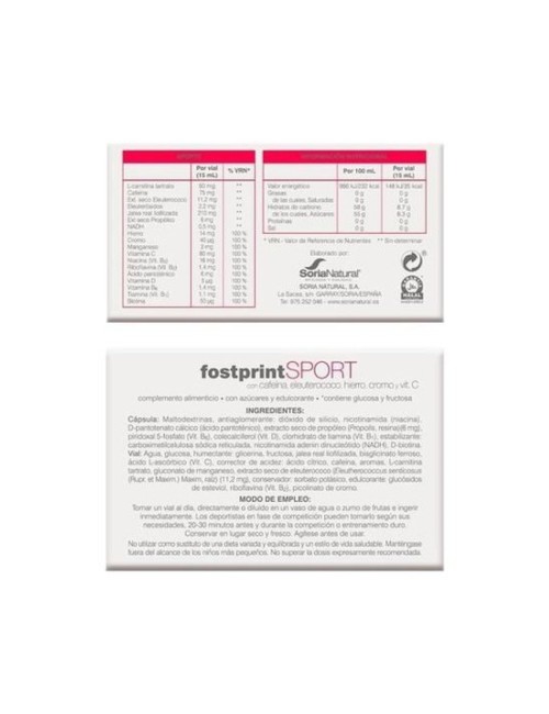 FostprintSport 20 viales 15 ml.
