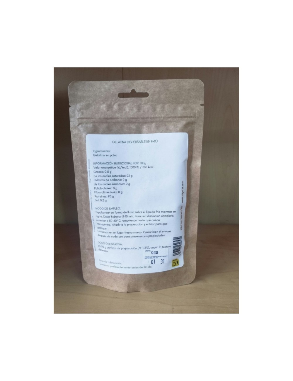 DAYELET GELATINA SIN SABOR 100 GR