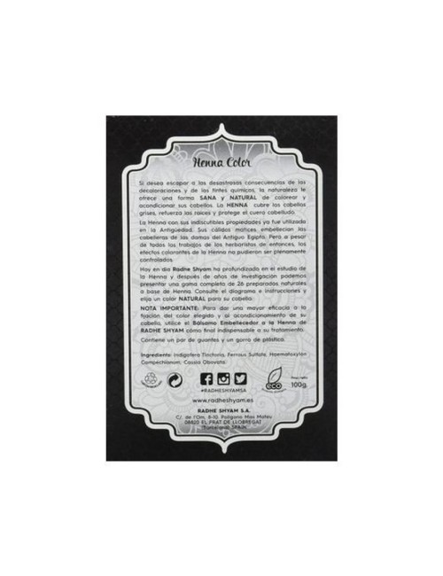 HENNA NEGRO 100 GR RADHE SHYAM