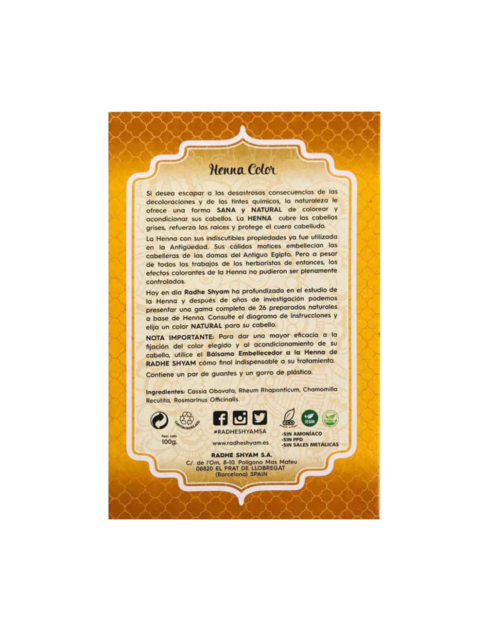 HENNA RUBIO DORADO 100 GR