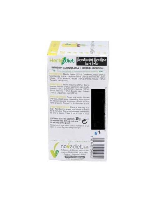 HERBODIET INF. DEPURACIÓN HEPATICA 20 FILTROS