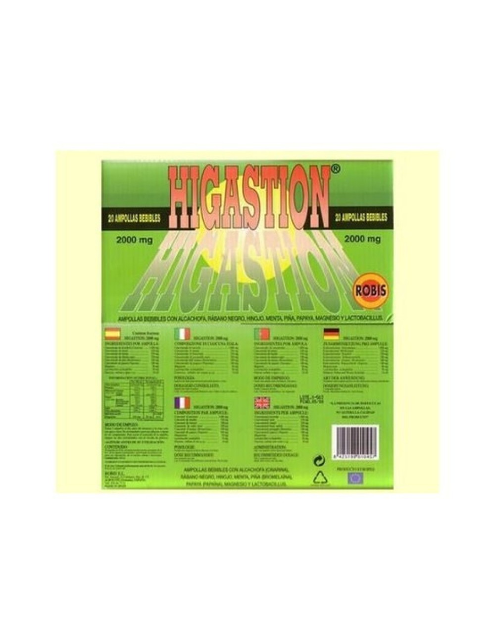 HIGASTION 2000 MG 20 AMP ROBIS