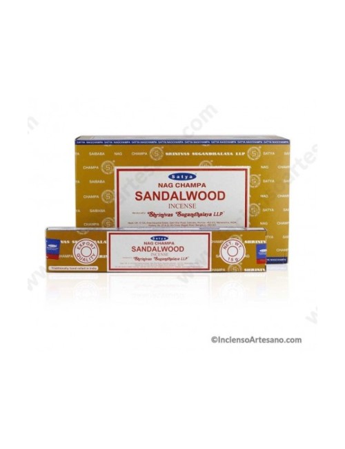 INCIENSO SANDAL WOOD STICKS 15 GR SATYA