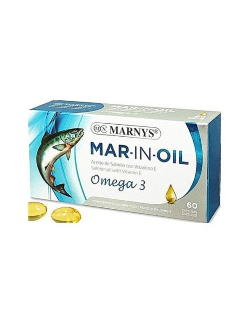 MAR-IN-OIL ACEITE SALMÓN OMEGA 3 60 CAPSULAS MARNYS