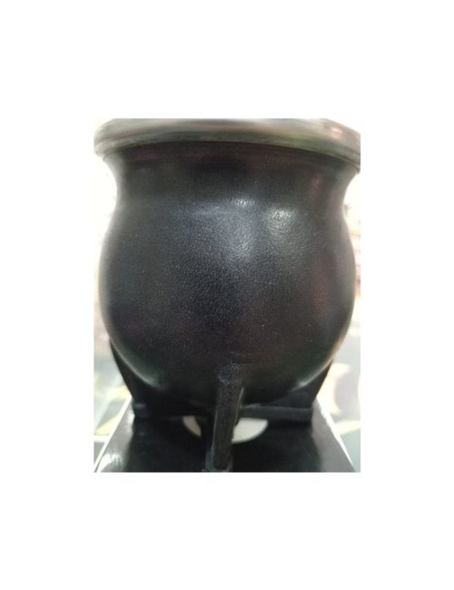 MATE CERÁMICA FORRADO CUERO NEGRO CON INOXIDABLE