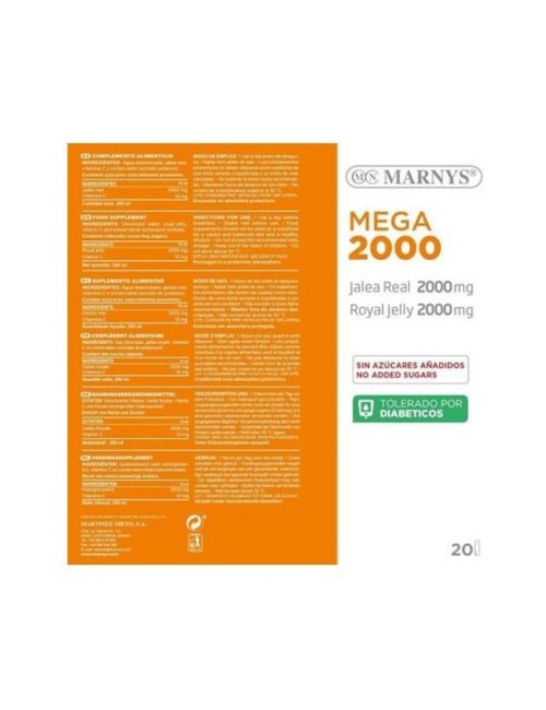 MEGA 2000 JALEA REAL 20 VIALES MARNYS