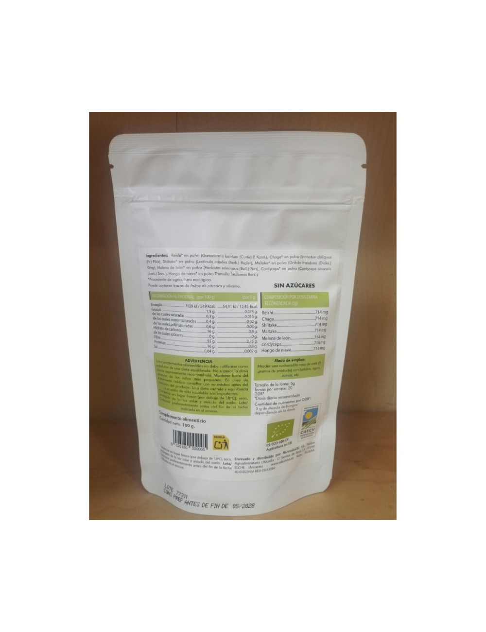 MEZCLA 7 HONGOS ECO 100 GR SALUD VIVA
