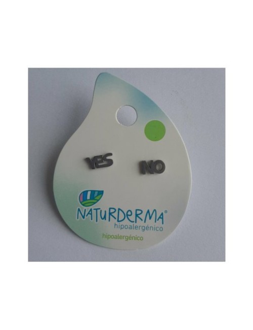 PENDIENTES COLOR PLATA (VERDE) NATURDERMA