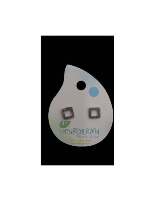 PENDIENTES NATURDERMA ORO/PLATA GRIS OSCURO