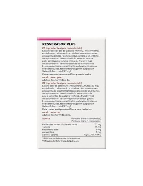 RESVERASOR PLUS 28 COMP SORIA NATURAL