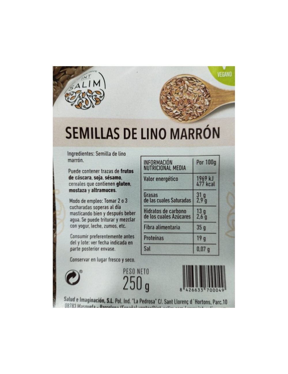 INT-SALIM LINO MARRON 250 GR