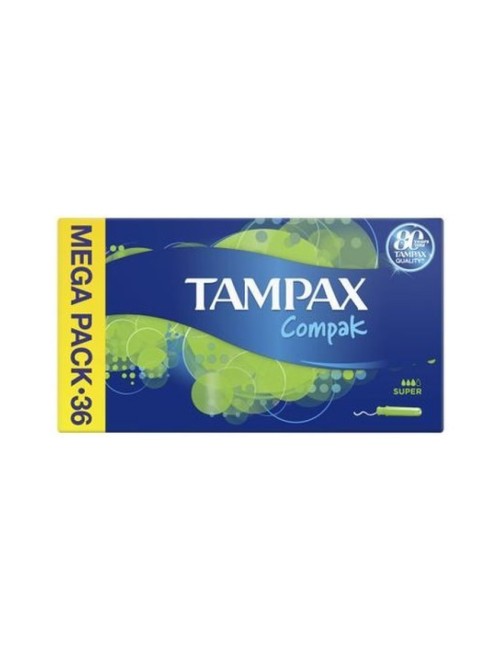 TAMPAX COMPACK SUPER CON APLICADOR 36 UNDS