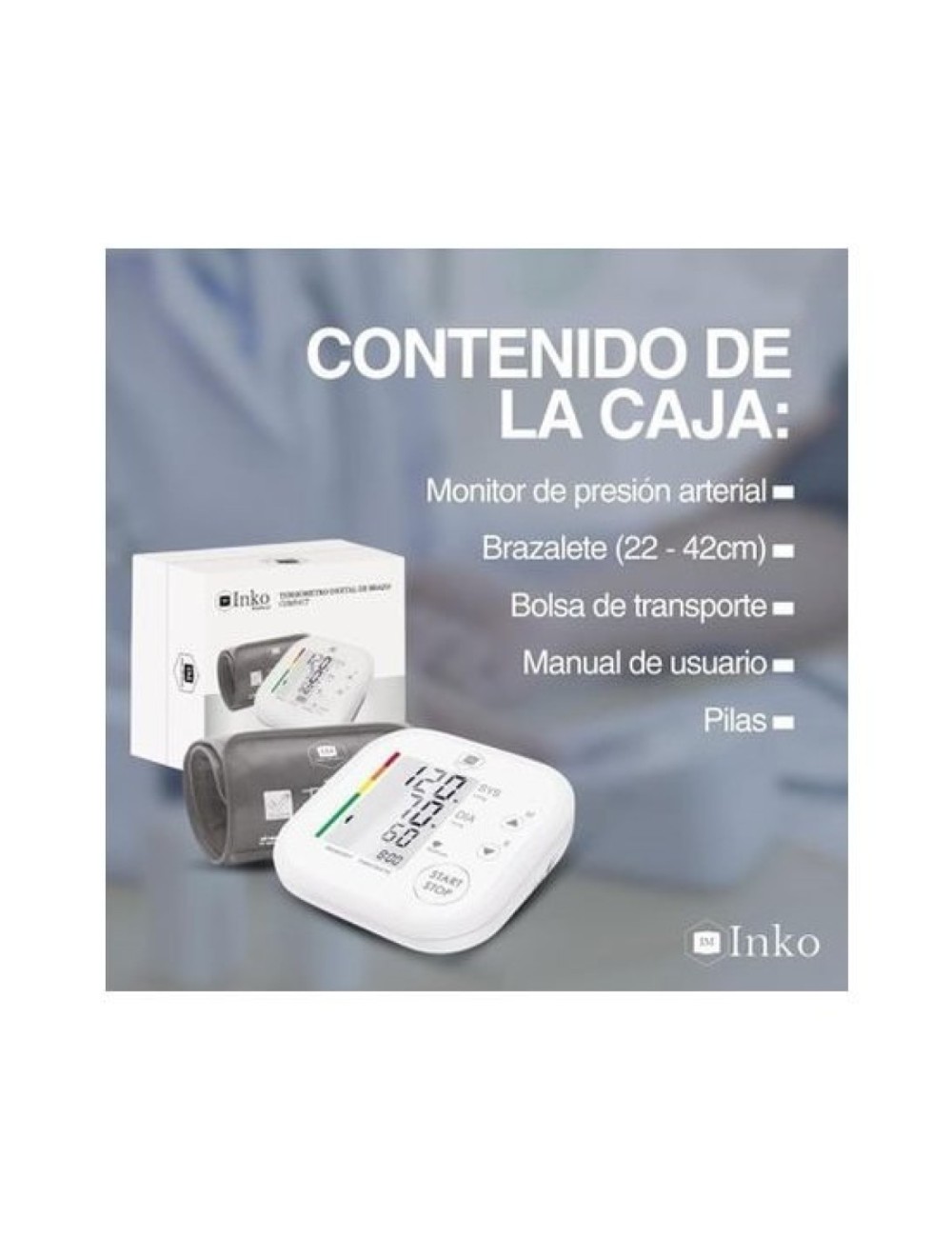 TENSIÓMETRO DIGITAL DE BRAZO COMPACT 165 GR INKO MEDICAL