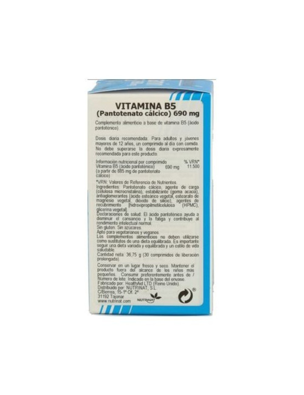 VITAMIN B5 30 TAB