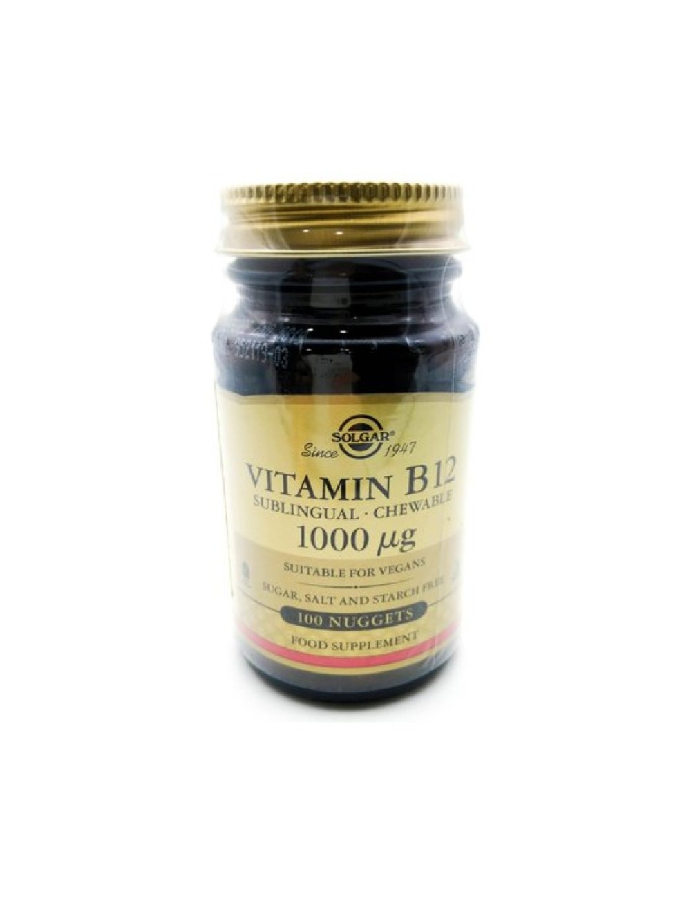 VITAMINA B12 SUBLINGUAL 1000 UG 100 COMP SOLGAR ( cianocobalamina)