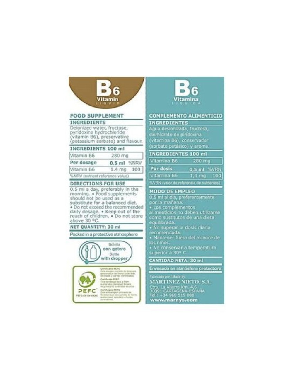 VITAMINA B6 LÍQUIDA 30 ML