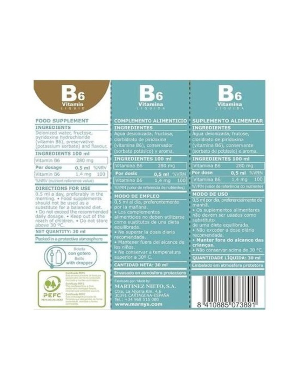 VITAMINA B6 LÍQUIDA 30 ML