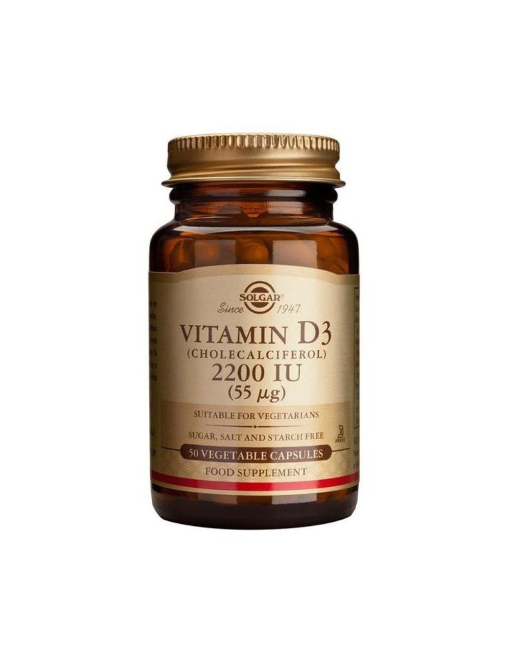 VITAMINA D3 2200 UI 55UG 50 CAPSULAS SOLGAR