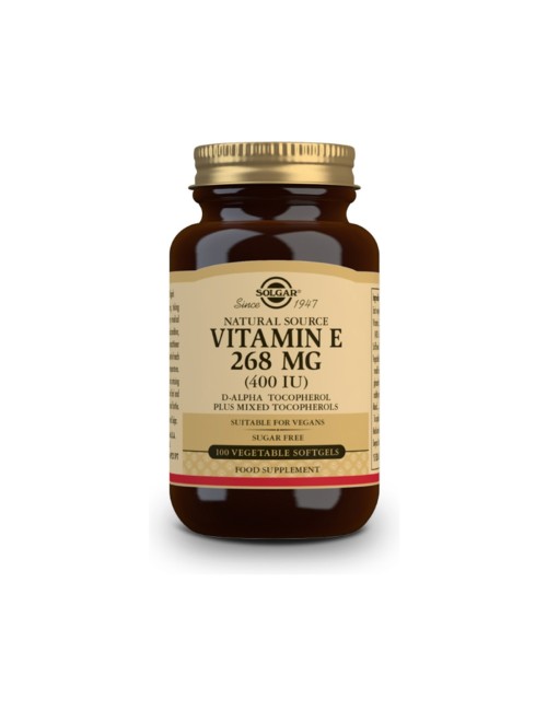 VITAMINA E 268 MG (400IU) 100 CAPSULAS SOLGAR