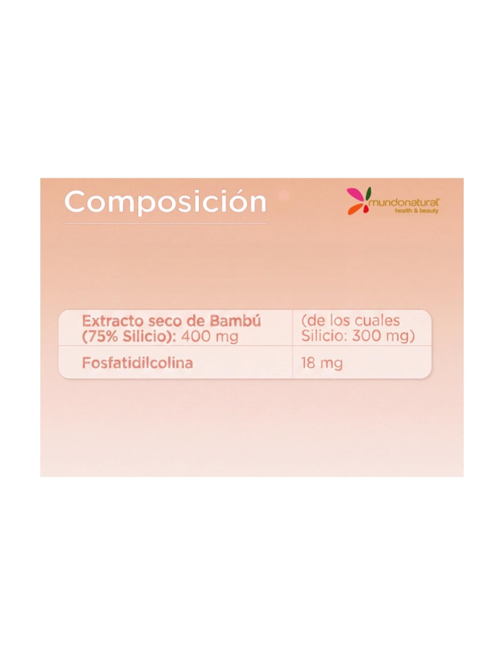 MUNDONATURAL SILICIO LIPOSOMADO 30 CAPSULAS