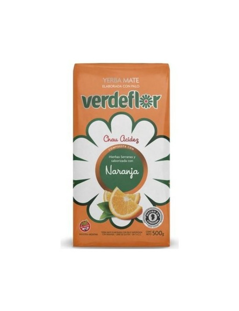 YERBA MATE HIERBAS SERRANAS NARANJA 500 GR VERDEFLOR